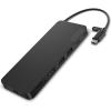 imageLenovo USBC Slim Travel Dock 8 Ports Up to 65W PD Pass Through Integrated USBC Cable 4K Display Support BlackSlim Travel Dock