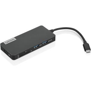 imageLenovo  USBC 7in1 Hub  Computer Networking Laptop Accessory  Laptop Docking Station  4K via HDMI 3 USBA devices 2 SDTF Card Readers USBC Power Pass Through7in1