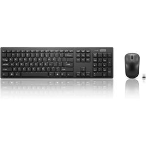 imageLenovo  Wireless Compact Keyboard 100 Cordless Keyboard for PC Laptop with Windows  Cordless Connection  Silent Key Clicks Black100 Combo