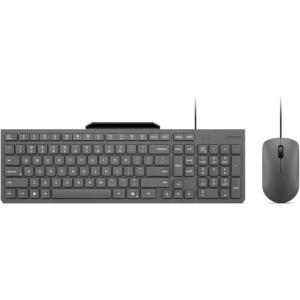 imageLenovo 300 USB Combo FullSize Wired Keyboard ampamp Mouse Ergonomic Left or Right Hand Mouse Optical Mouse GX30M39606 Black310 USBA Combo