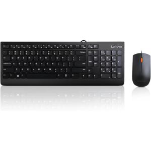 imageLenovo 300 USB Combo FullSize Wired Keyboard ampamp Mouse Ergonomic Left or Right Hand Mouse Optical Mouse GX30M39606 BlackKeyboard  Mouse