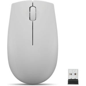 imageLenovo 300 Wireless Mouse  Computer Mouse for PC Laptop with Windows  Ambidextrous Design  24 GHz Nano USB Receiver  12 Month Battery LifeArctic Grey