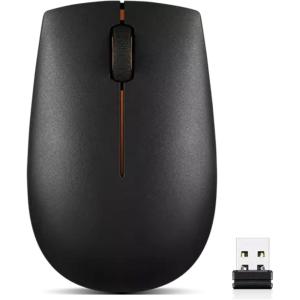 imageLenovo 300 Wireless Mouse  Computer Mouse for PC Laptop with Windows  Ambidextrous Design  24 GHz Nano USB Receiver  12 Month Battery LifeBlack