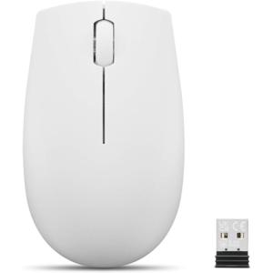 imageLenovo 300 Wireless Mouse  Computer Mouse for PC Laptop with Windows  Ambidextrous Design  24 GHz Nano USB Receiver  12 Month Battery LifeCloud Grey