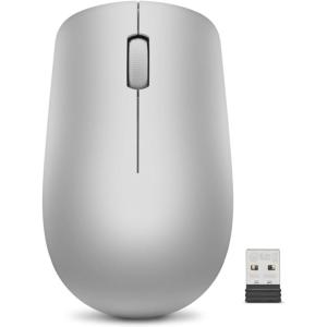 imageLenovo 530 Full Size Wireless Computer Mouse for PC Laptop Computer with Windows  24 GHz Nano USB Receiver  Ambidextrous Design  12 Months Battery Life  Platinum GreyPlatinum Grey