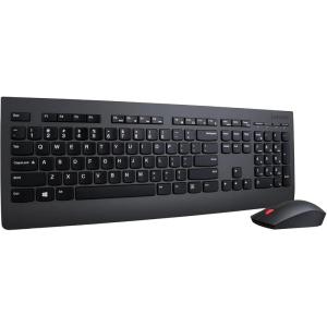 imageLenovo Essential Wireless Keyboard ampamp Mouse Combo Gen 2 24 GHz Wireless Nano USB Full Size Ambidextrous Mouse AES128 Encryption Keyboard BlackPro