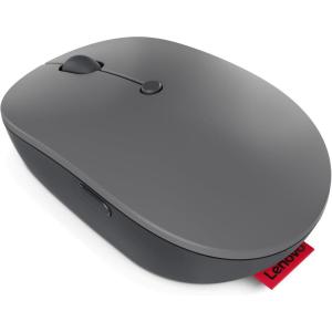 imageLenovo Go MultiDevice Wireless Mouse 24GHz Nano USBC Receiver Bluetooth Adjustable DPI USBC Rechargeable Battery Qi Wireless Charging Ambidextrous GY51C21211 GreyEssential