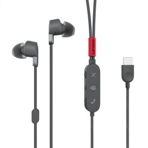 imageLenovo Go USBC Active Noise Cancelling inEar Headphones  Storm Grey  Teams Certified  Lightweight and Portable  Inline Separate Mic  USBC Digital Audio
