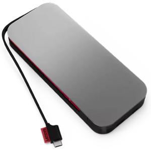 imageLenovo Go USBC Laptop Power Bank 20000 mAh  65W  USBC and USBA Ports  Fast Charging Portable Power Station with Integrated Cable  Model PBLG2W  Storm GreyPower Bank 20000 mAh