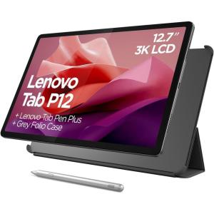 imageLenovo Tab P122024  Expansive Touchscreen Tablet  127quot 3K Display  13MP Camera  8GB Memory  128GB UFS Storage  Android 13  Dolby Atmos  Quad JBL Speakers  Pen and Folio Case IncludedTablet