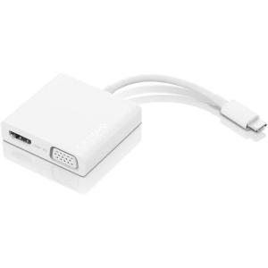 imageLenovo USBC 3in1 Travel Hub 4K HDMI VGA USB 30 Plug and Play Only 008 lbs GX90T33021 White