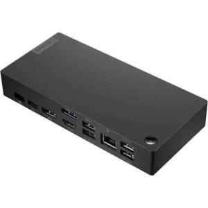 imageLenovo  USBC Dock Windows Only  65W with 90W Power Adapter Attached  Univ Support for Most Win 10 and Above USBC Notebooks  Multi 4K  60 Hz  2 DP 1 HDMI USBC USBA  Black  40B50090US